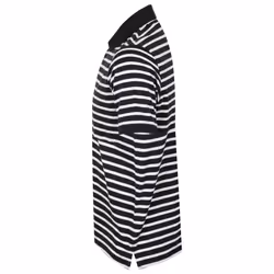 Front Row Unisex Adult Striped Jersey Polo Shirt - XS, Navy/White