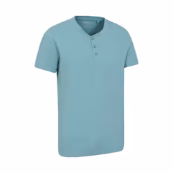 Mountain Warehouse Mens Hasst Organic T-Shirt - XS, Turquoise