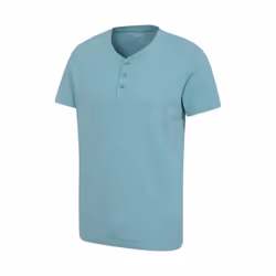 Mountain Warehouse Mens Hasst Organic T-Shirt - XS, Turquoise