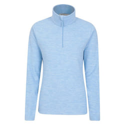 Mountain Warehouse Womens/Ladies Snowdon Melange Fleece Top - 14 UK, Corn Blue