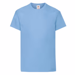 Fruit of the Loom Childrens/Kids Original Cotton T-Shirt - 3-4 Years, Sky Blue