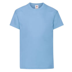 Fruit of the Loom Childrens/Kids Original Cotton T-Shirt - 3-4 Years, Sky Blue