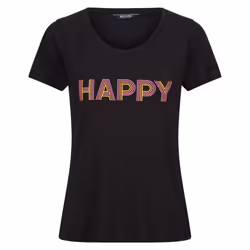 Regatta Womens/Ladies Fingal VIII Enjoy Every Moment T-Shirt - 18 UK, Black