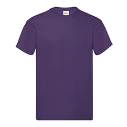 Fruit of the Loom Mens Original T-Shirt - S, Purple