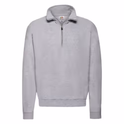 Fruit of the Loom Mens Classic Quarter Zip Sweatshirt - M, Heather Grey