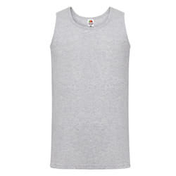 Fruit of the Loom Mens Valueweight Heather Athletic Vest Top - M, Heather Grey