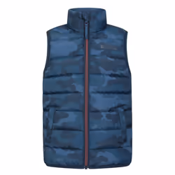 Mountain Warehouse Childrens/Kids Rocko Camouflage Padded Gilet - 9-10 Years, Petrol