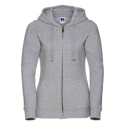 Russell Womens/Ladies Authentic Full Zip Hoodie - S, Light Oxford