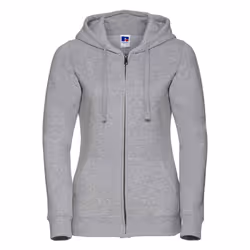 Russell Womens/Ladies Authentic Full Zip Hoodie - M, Light Oxford