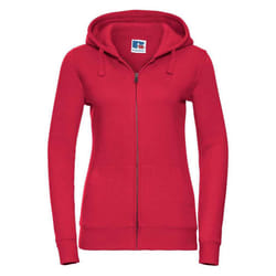 Russell Womens/Ladies Authentic Full Zip Hoodie - M, Classic Red