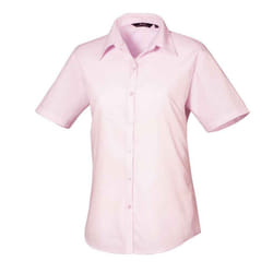 Premier Womens/Ladies Poplin Short-Sleeved Blouse - 20 UK, Pink