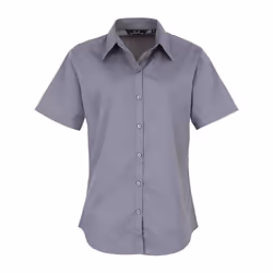 Premier Womens/Ladies Poplin Short-Sleeved Blouse - 22 UK, Steel