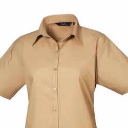 Premier Womens/Ladies Poplin Short-Sleeved Blouse - 26 UK, Khaki