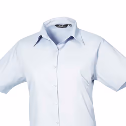 Premier Womens/Ladies Poplin Short-Sleeved Blouse - 6 UK, Light Blue