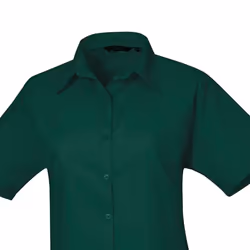 Premier Womens/Ladies Poplin Short-Sleeved Blouse - 10 UK, Bottle Green
