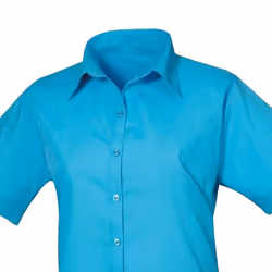 Premier Womens/Ladies Poplin Short-Sleeved Blouse - 22 UK, Turquoise