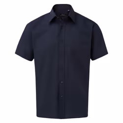 Premier Mens Short Sleeve Poplin Shirt - 19in, Navy