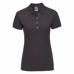 Russell Womens/Ladies Pique Stretch Polo Shirt - XL, Black