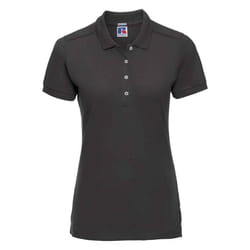 Russell Womens/Ladies Pique Stretch Polo Shirt - XL, Black