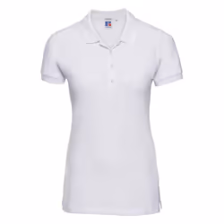 Russell Womens/Ladies Pique Stretch Polo Shirt - XXL, White