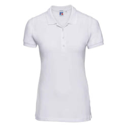 Russell Womens/Ladies Pique Stretch Polo Shirt - XXL, White