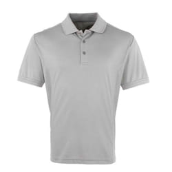 Premier Mens Coolchecker Pique Polo Shirt - 3XL, Silver