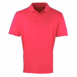 Premier Mens Coolchecker Pique Polo Shirt - M, Hot Pink