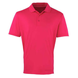 Premier Mens Coolchecker Pique Polo Shirt - M, Hot Pink