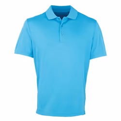 Premier Mens Coolchecker Pique Polo Shirt - M, Turquoise