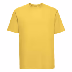 Russell Mens Ringspun Cotton Classic T-Shirt - XS, Yellow