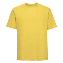 Russell Mens Ringspun Cotton Classic T-Shirt - XS, Yellow