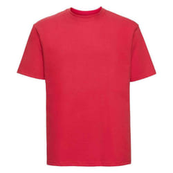 Russell Mens Ringspun Cotton Classic T-Shirt - XS, Bright Red