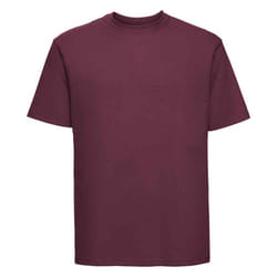Russell Mens Ringspun Cotton Classic T-Shirt - S, Burgundy