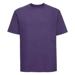 Russell Mens Ringspun Cotton Classic T-Shirt - XS, Purple