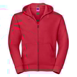 Russell Mens Authentic Hooded Sweatshirt - XS, Classic Red