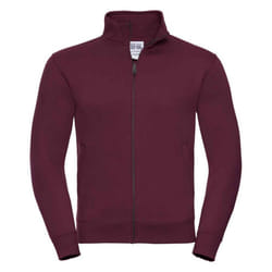 Russell Mens Authentic Sweat Jacket - XS, Burgundy