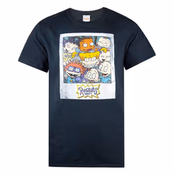Nickelodeon Mens Rugrats Polaroid T-Shirt - XXL, Black