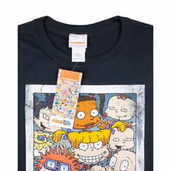 Nickelodeon Mens Rugrats Polaroid T-Shirt - XXL, Black