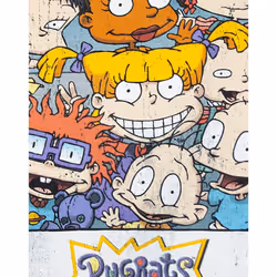 Nickelodeon Mens Rugrats Polaroid T-Shirt - XXL, Black