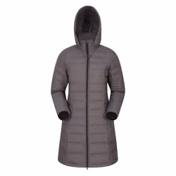 Mountain Warehouse Womens/Ladies Furnace Down Long Length Padded Jacket - 12 UK, Dark Grey