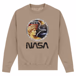 NASA Unisex Adult Apollo Sweatshirt - L, Oatmeal