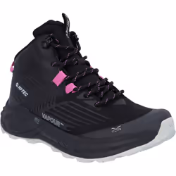 Hi-Tec Mens Fuse Trail Waterproof Mid Cut Trainers - 5 UK, Black/Cool Grey/Cyclamen
