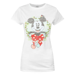 Disney Womens/Ladies Mickey Mouse Christmas T-Shirt