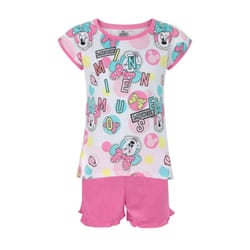 Disney Girls Minnie Mouse Short Pyjama Set - 4 Years, Pink/White