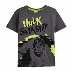 Marvel Boys Smash Logo T-Shirt (Pack of 2) - 7-8 Years, Black/Grey