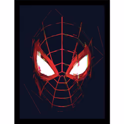 Spider-Man Close Up Miles Morales Framed Poster