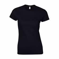 Gildan Womens/Ladies Softstyle Ringspun Cotton T-Shirt - XXL, Black