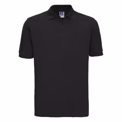 Russell Mens Classic Cotton Pique Polo Shirt - S, Black