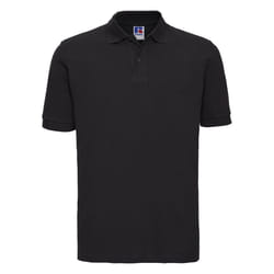 Russell Mens Classic Cotton Pique Polo Shirt - S, Black