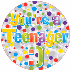 Kaleidoscope Giant Birthday Badge